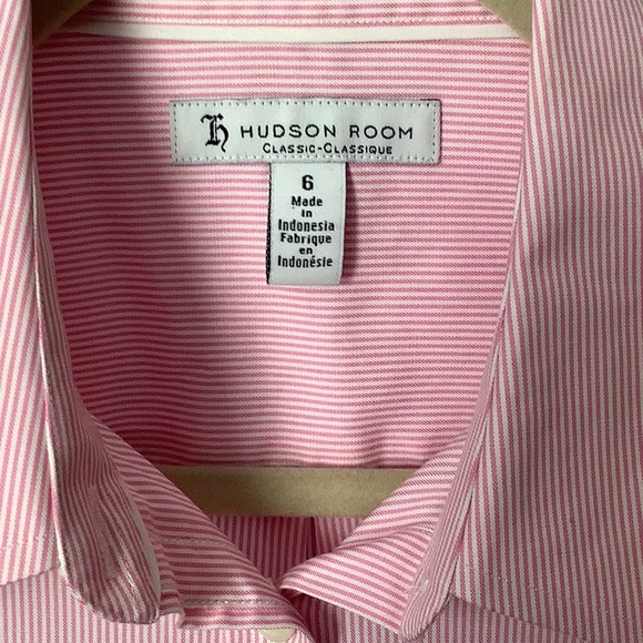 HUDSON ROOM-Classic Pinstripe Shirt - Picture 4 of 11